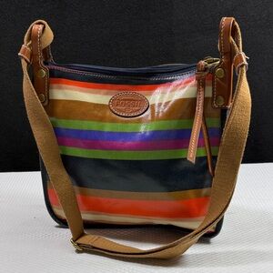 Fossil Colorful Striped Crossbody Bag